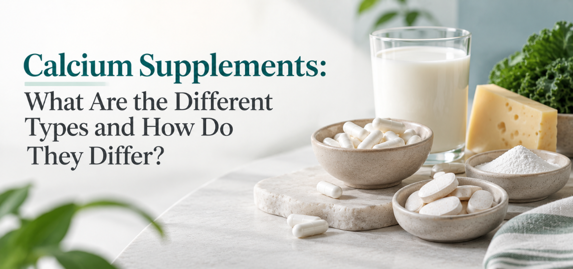 Different types of calcium supplements and formulations